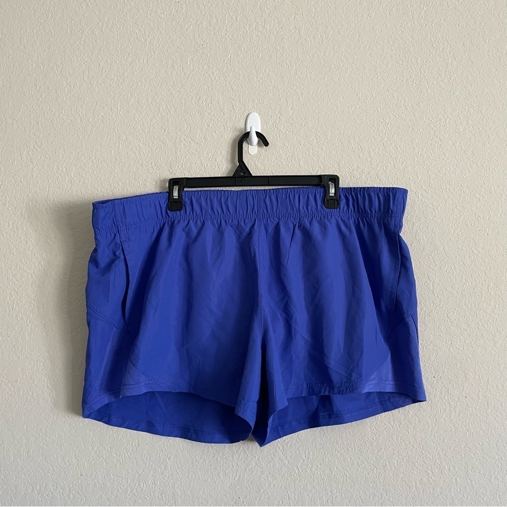 Athletic Works Women's Blue running shorts size XXXL lined workout gym pockets